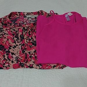 Loft long sleeve sheer and alya tank